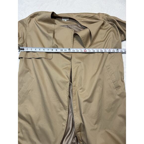 Beams Heart Buttonless Open Flowing Trench Coat In Wheat Fall Staple Size Small - Picture 6 of 8